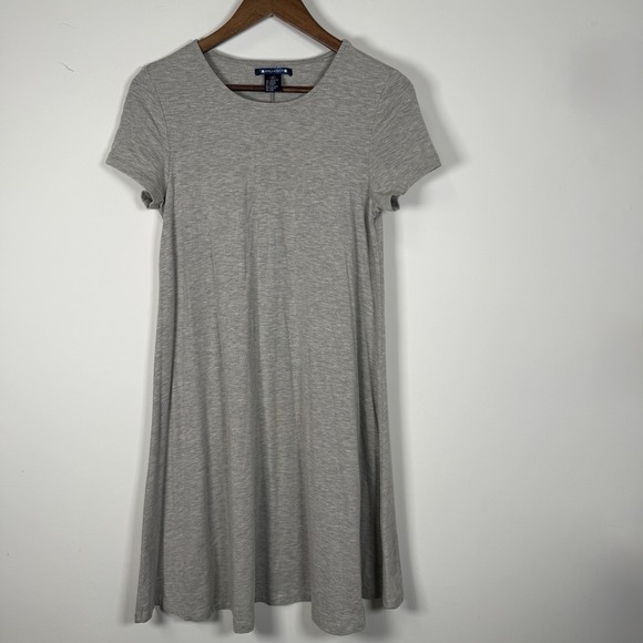 Architect Tops - Women's Architect Tshirt Dress Short Sleeve Gray Stretchy Size Small